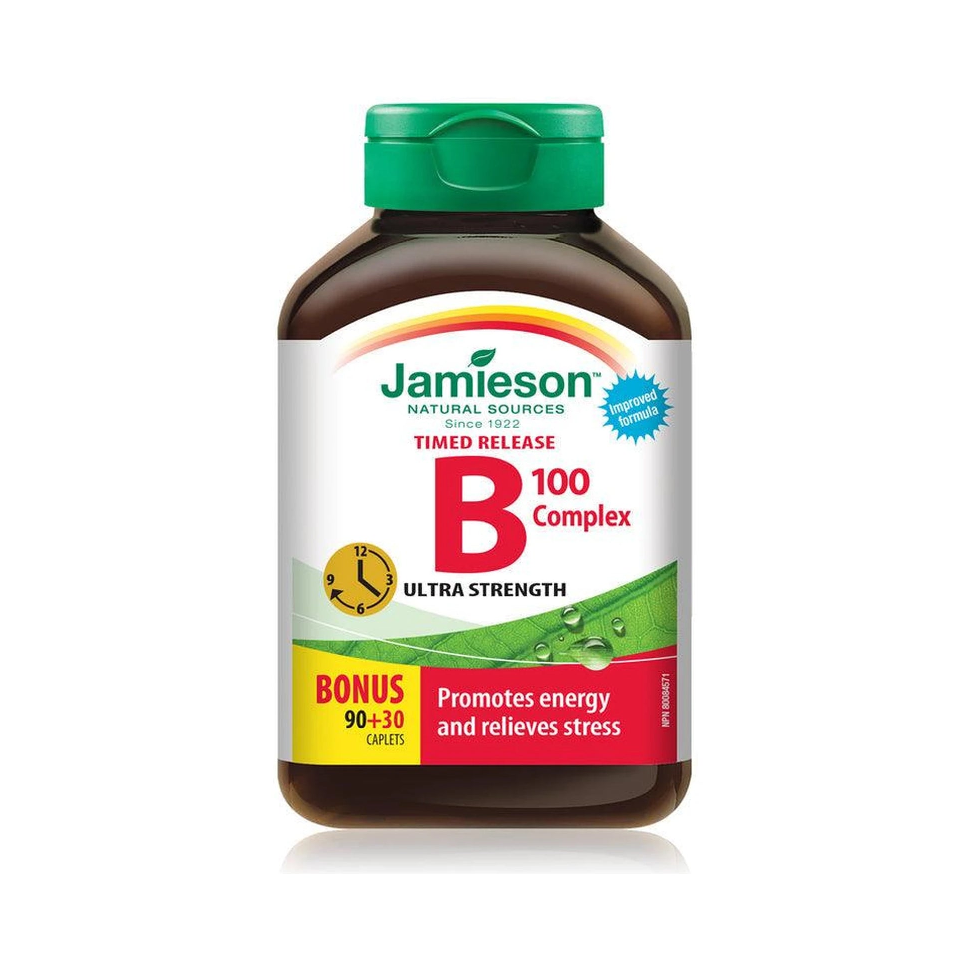 Jamieson B Complex 100 Ultra Strength Timed Release BONUS SIZE 120 Caplets