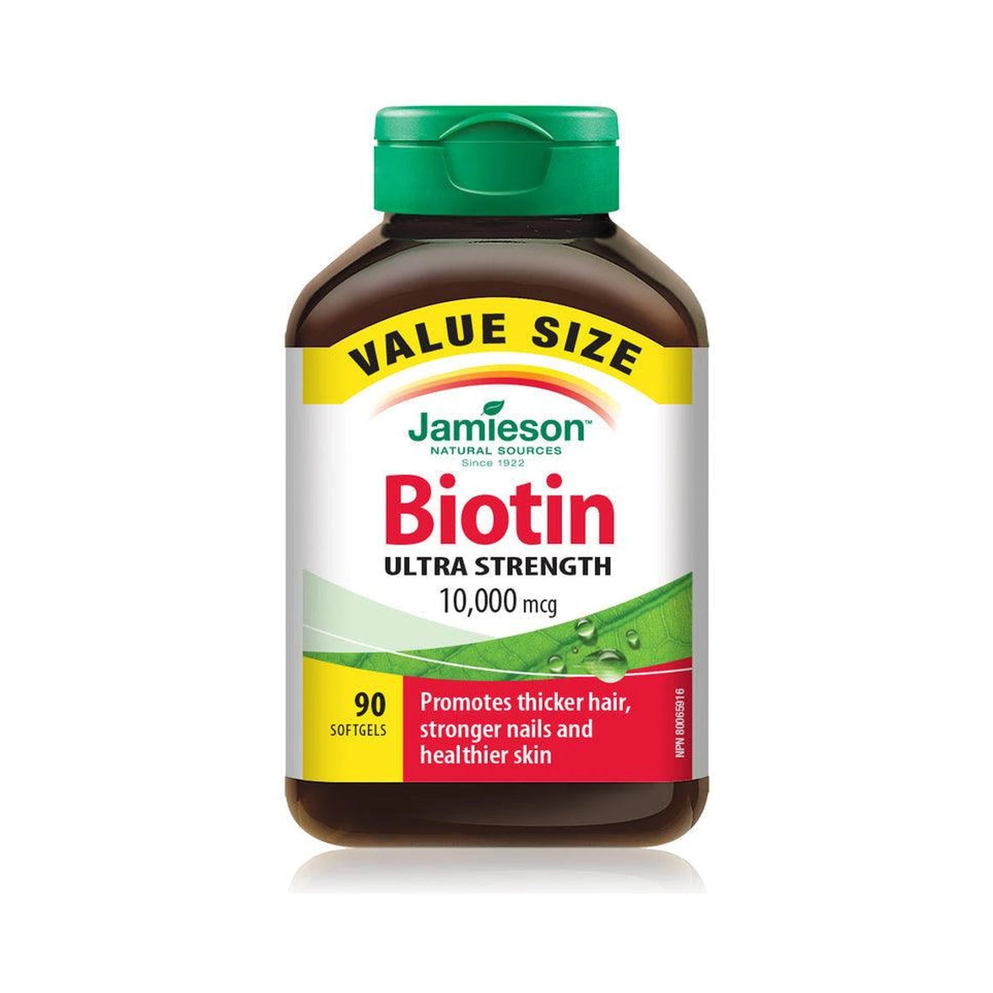 Jamieson Biotin Ultra Strength 10,000mcg VALUE SIZE 90 Softgels