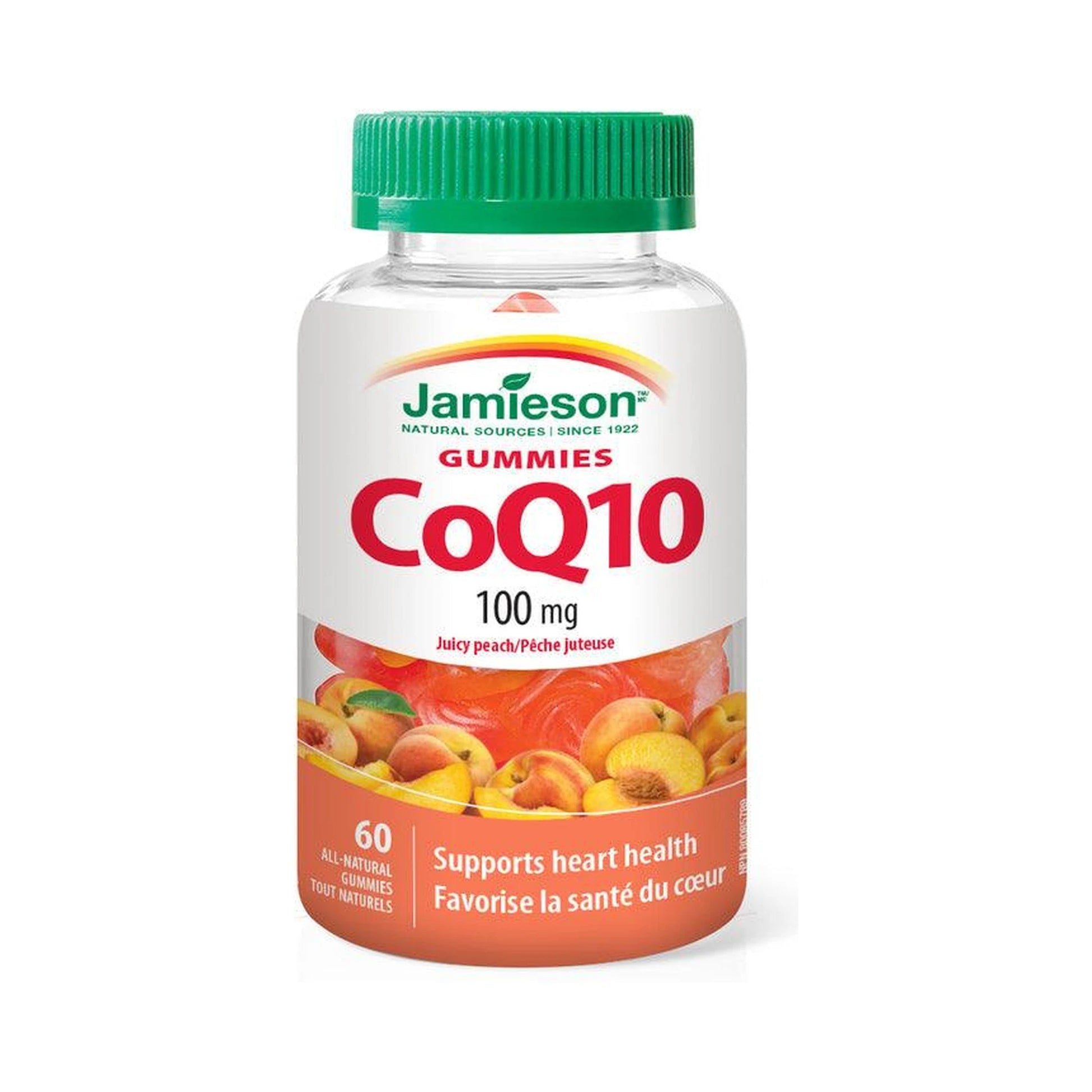 Jamieson Co-Q10 100mg Juicy Peach 60 Gummies
