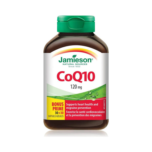 Jamieson CoQ10 120mg BONUS SIZE 60 Softgels