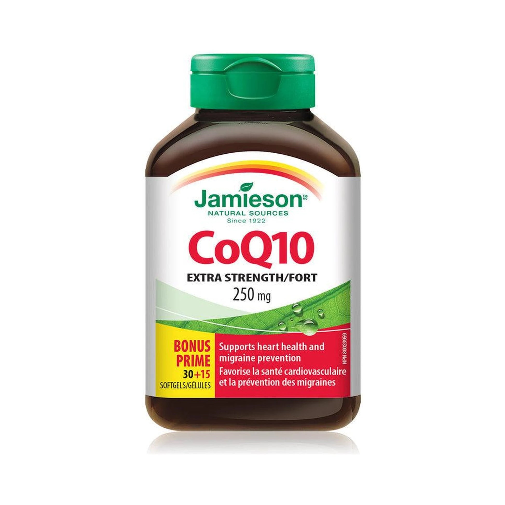Jamieson CoQ10 Extra Strength 250mg BONUS SIZE 45 Softgels