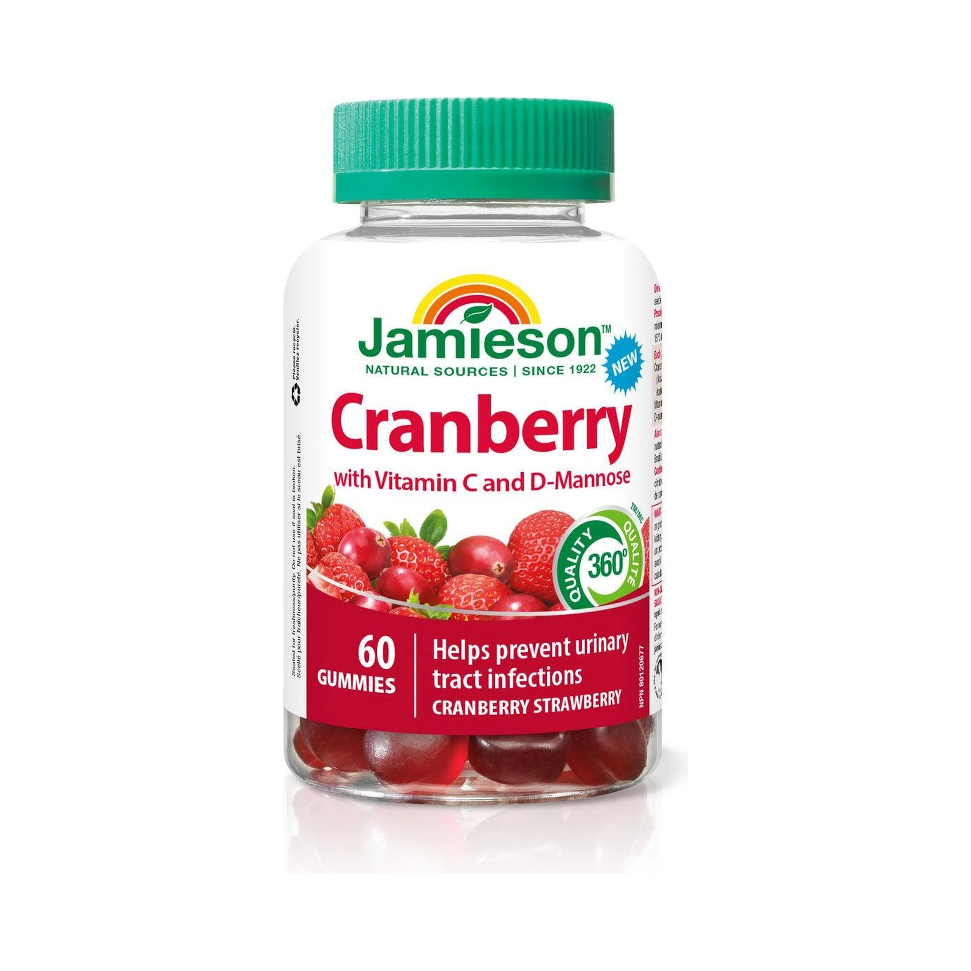 Jamieson Cranberry with Vitamin C and D-Mannose 60 Gummies
