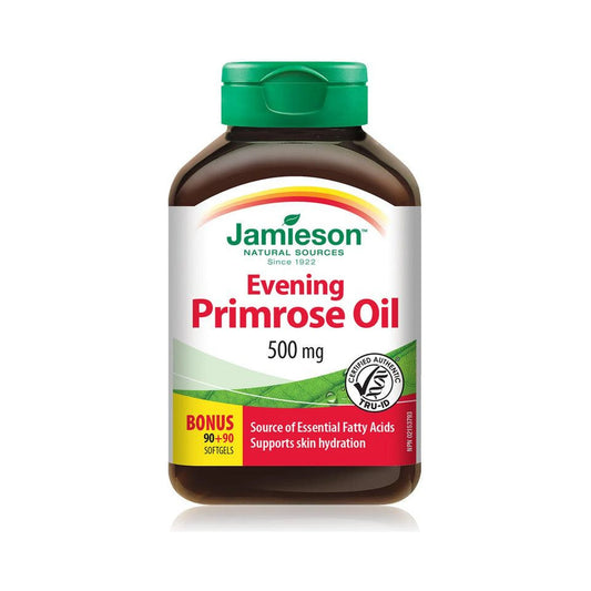 Jamieson Evening Primrose Oil 500mg BONUS SIZE 180 Softgels