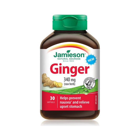 Jamieson Ginger 340mg raw herb 30 Softgels