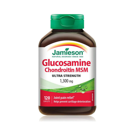 Jamieson Glucosamine Chondroitin MSM Ultra Strength 1,300mg 120 Caplets