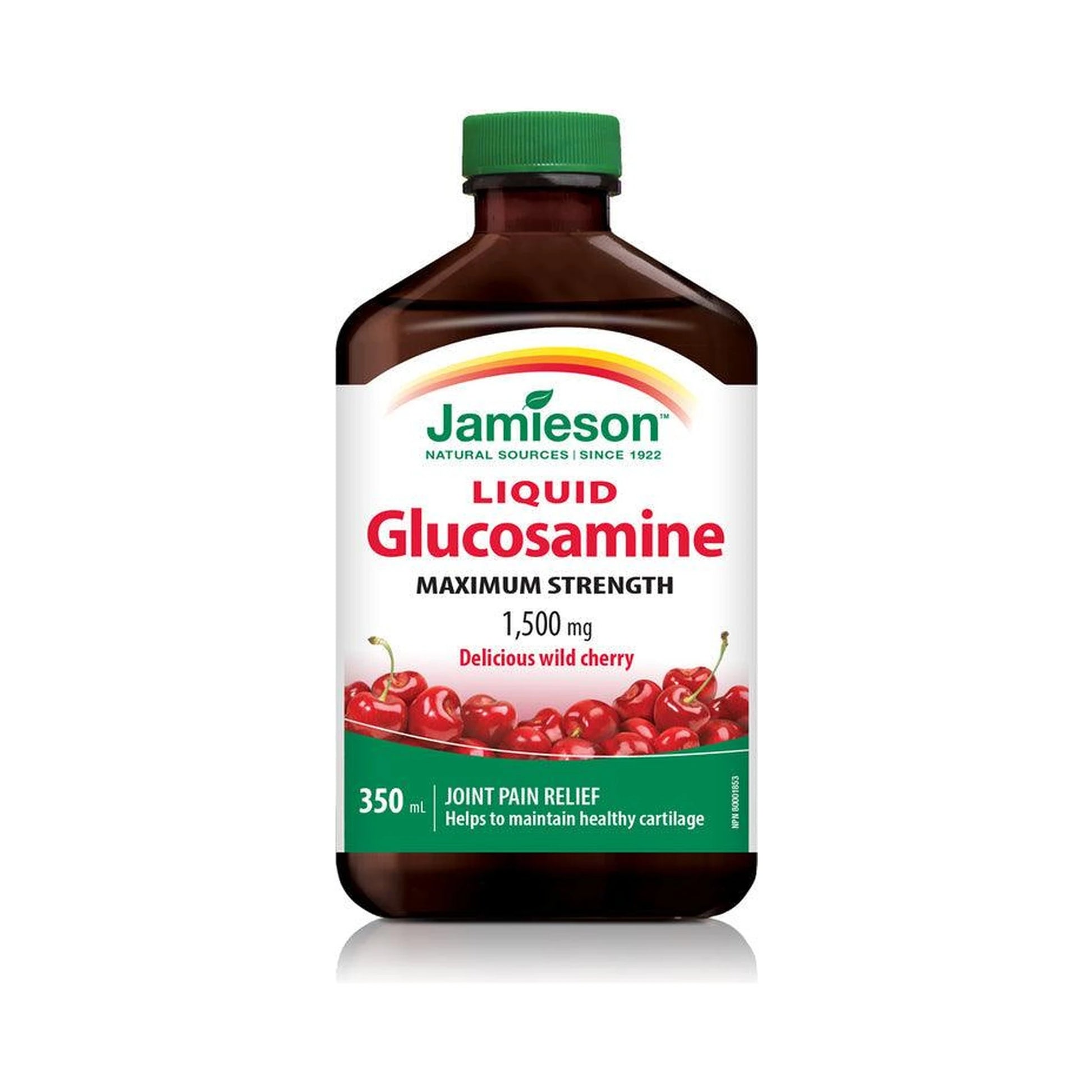 Jamieson Glucosamine Maximum Strength Liquid 1,500mg Wild Cherry 350mL