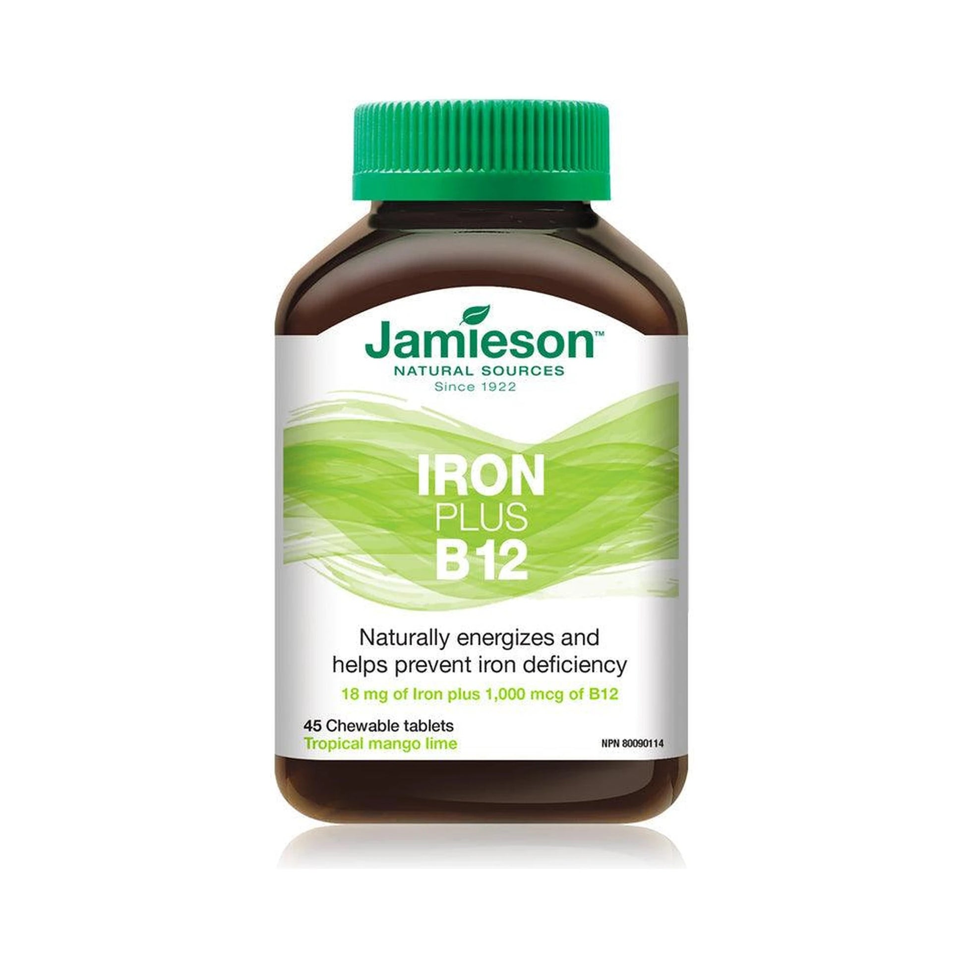 Jamieson Iron Plus B12 Tropical Mango Lime 45 Chewable