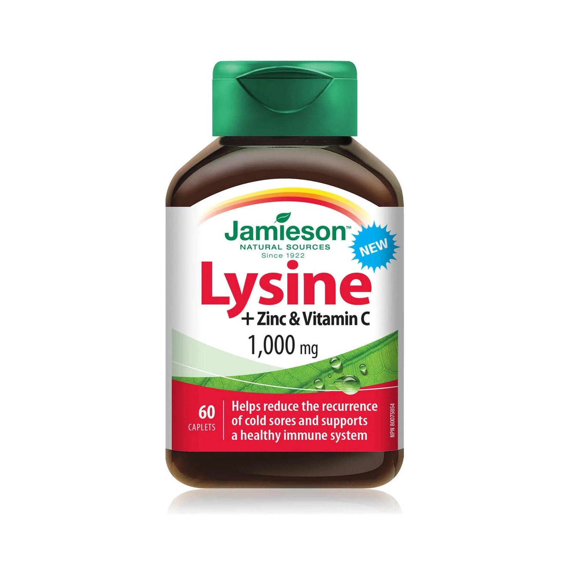 Jamieson Lysine + Zinc & Vitamin C 1,000mg 60 Caplets