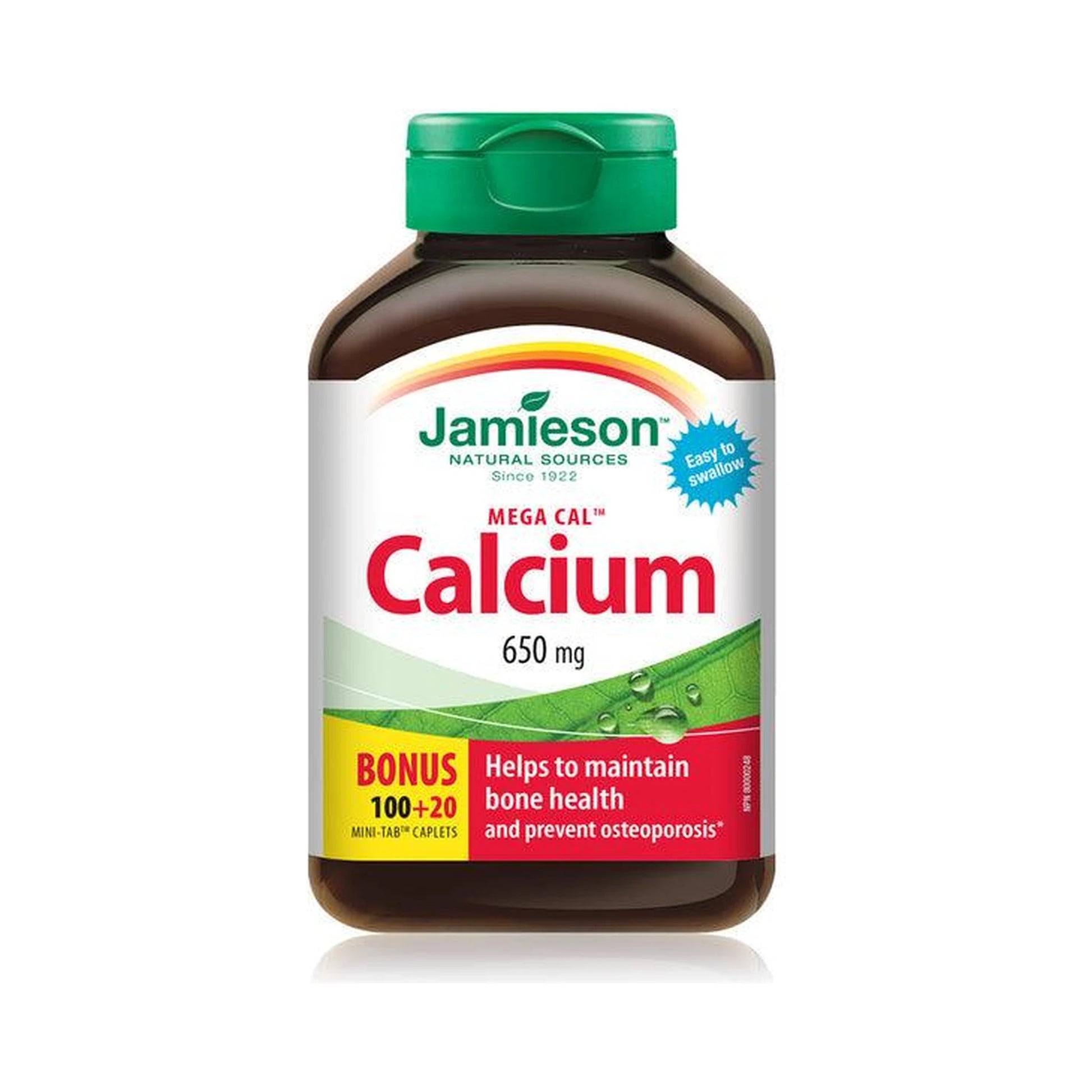 Jamieson Mega Cal Calcium 650mg BONUS SIZE 120 Caplets