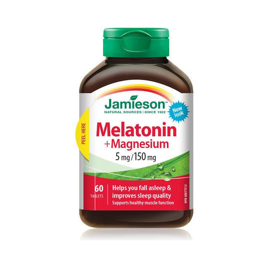 Jamieson Melatonin 5mg + Magnesium 150mg 60 Tablets