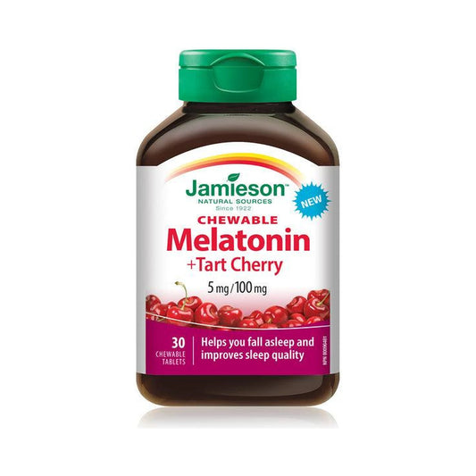 Jamieson Melatonin 5mg with Tart Cherry 100mg 30 Chewable