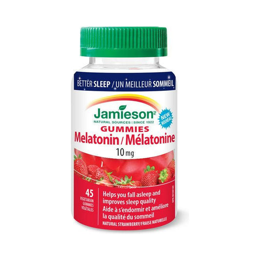 Jamieson Melatonin Maximum Strength 10mg Natural Strawberry 45 Gummies