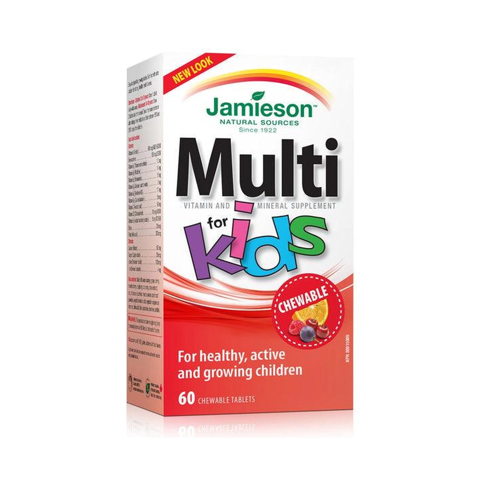 Jamieson Multivitamin for Kids Orange, Grape, Cherry, Berry 60 Chewable