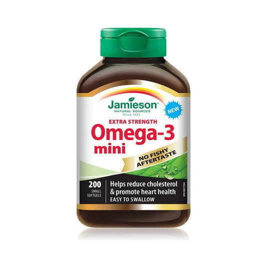 Jamieson Omega-3 No Fishy Aftertaste Extra Strength Mini 200 Softgels
