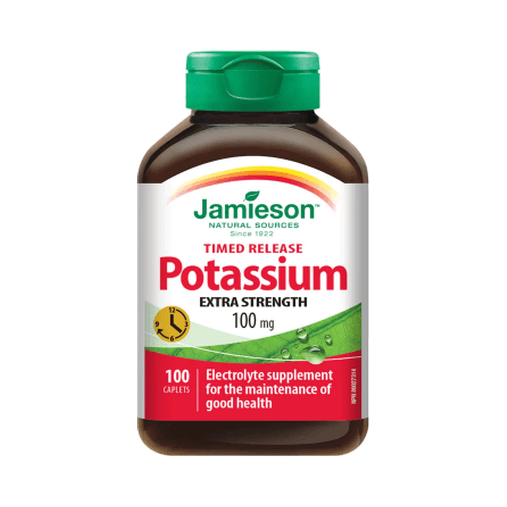 Jamieson Potassium Extra Strength 100mg Timed Release 100 Caplets