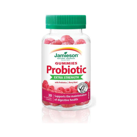 Jamieson Probiotic Extra Strength 5 Billion with Prebiotics Berry Blast 30 Gummies