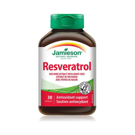 Jamieson Resveratrol Red Wine Extract with Grape Seed 30 Capsules