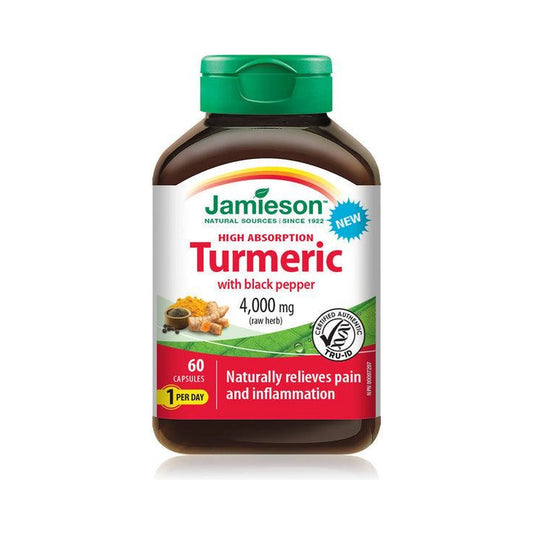 Jamieson Turmeric with Black Pepper High Absorption 4000mg 60 Capsules
