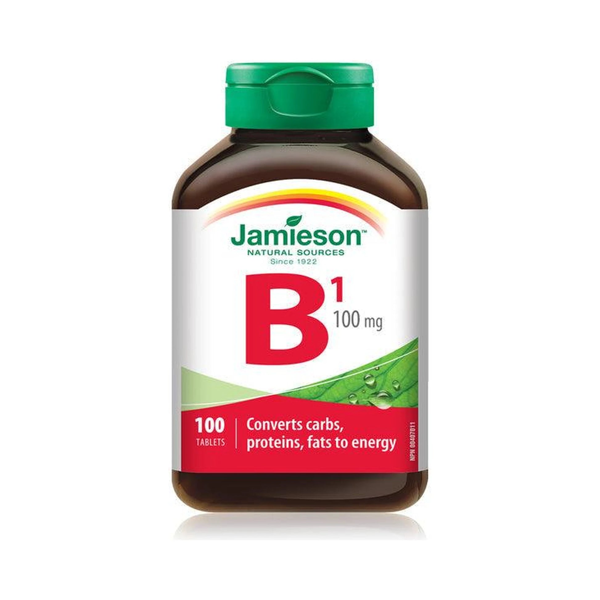 Jamieson Vitamin B1 100mg Thiamine 100 Tablets