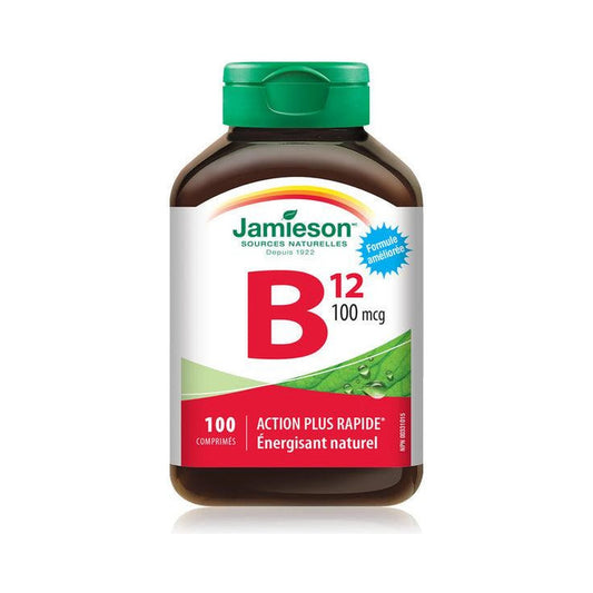 Jamieson Vitamin B12 100mcg Methylcobalamin 100 Tablets