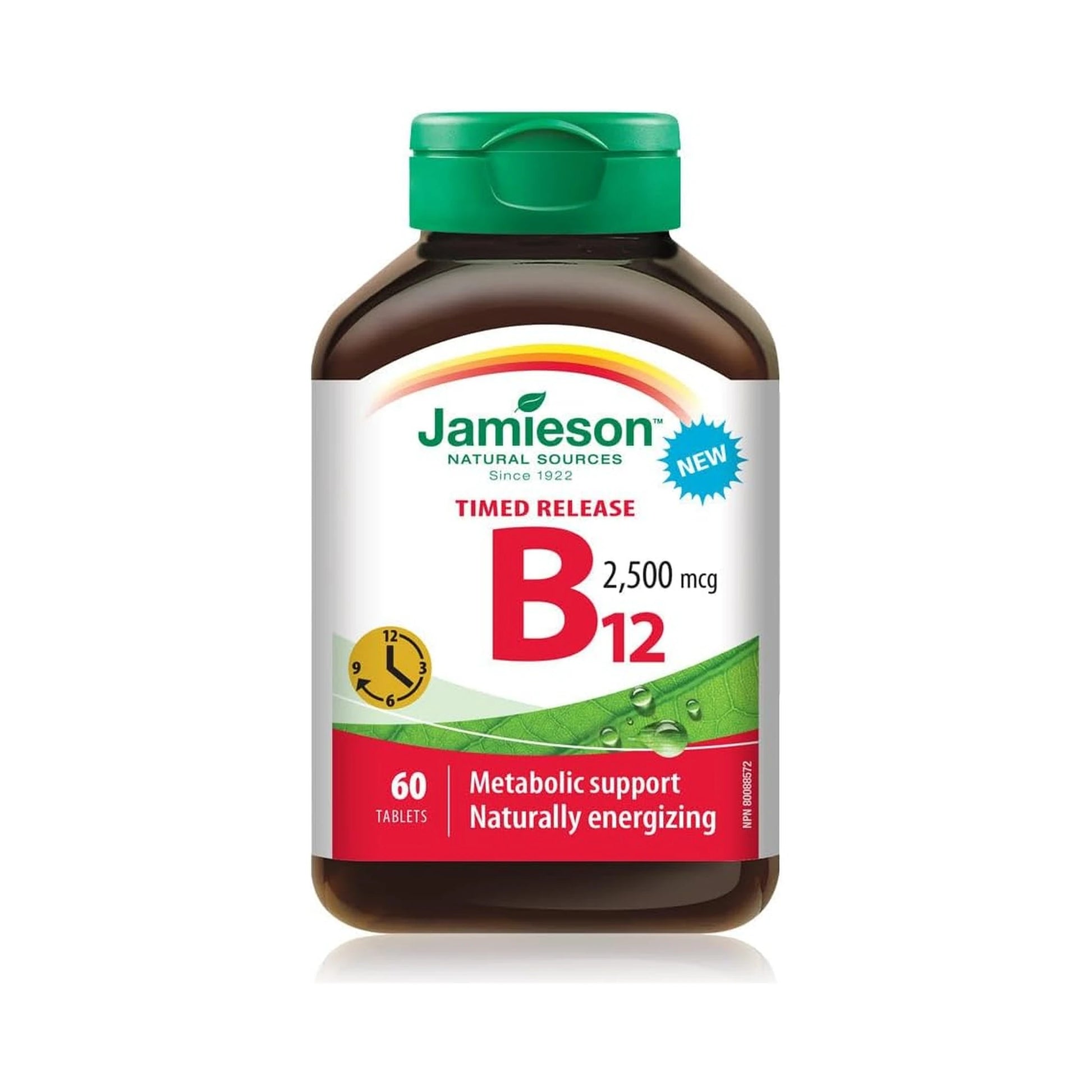 Jamieson Vitamin B12 2,500mcg Timed Release Methylcobalamin 60 Tablets