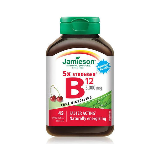 Jamieson Vitamin B12 5,000mcg Methylcobalamin 45 Fast Dissolving Sublingual Tablets