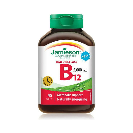 Jamieson Vitamin B12 5,000mcg Timed Release Methylcobalamin 45 Tablets