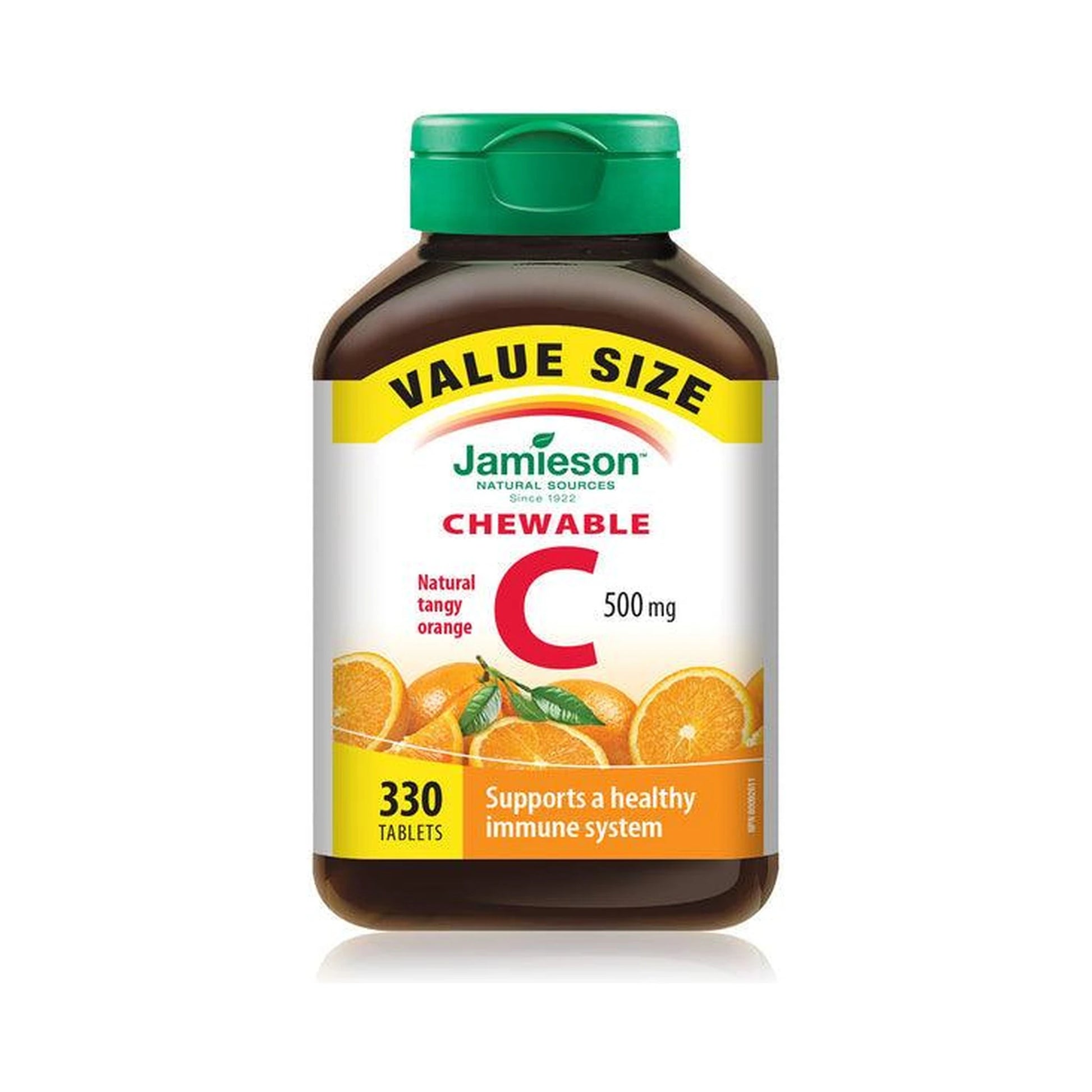 Jamieson Vitamin C 500mg Tangy Orange VALUE SIZE 330 Chewable