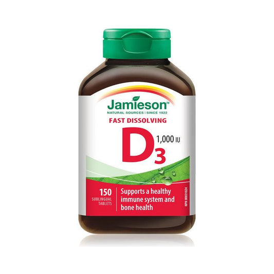 Jamieson Vitamin D3 1000IU 150 Fast Dissolving Sublingual Tablets