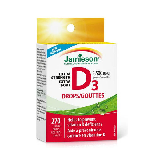 Jamieson Vitamin D3 2500IU 270 Droplets Liquid