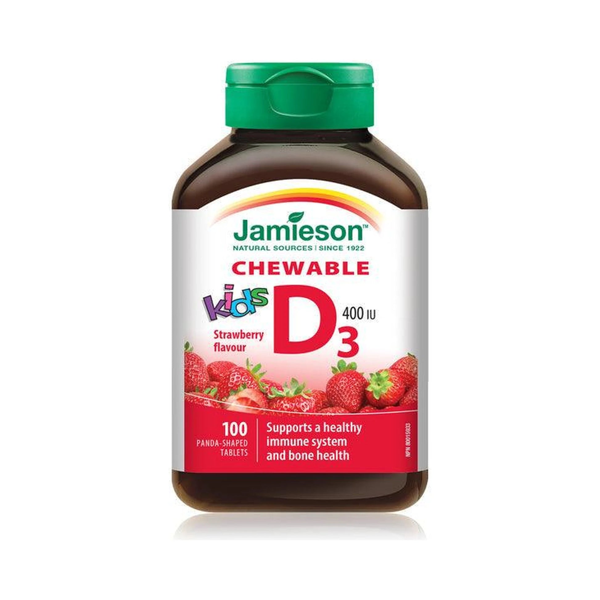 Jamieson Vitamin D3 400IU for Kids Strawberry 100 Chewable