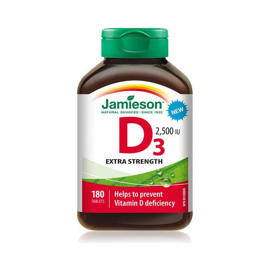 Jamieson Vitamin D3 Extra Strength 2,500IU 180 Tablets