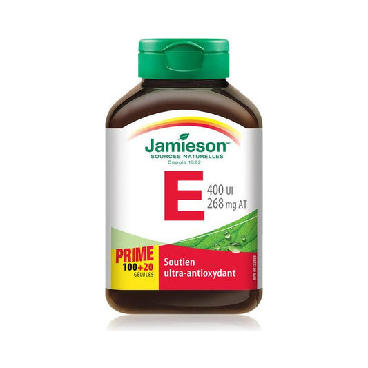 Jamieson Vitamin E Extra Strength 400IU BONUS SIZE 120 Softgels