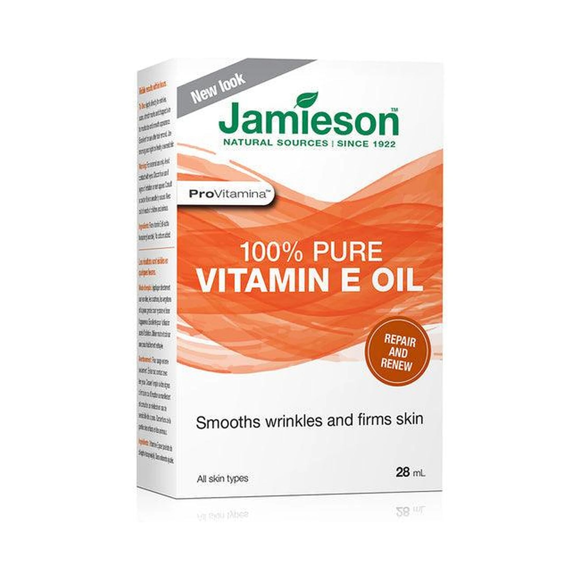 Jamieson Vitamin E Oil 100% Pure 28mL Topical