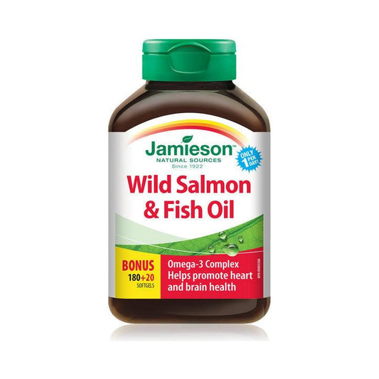 Jamieson Wild Salmon & Fish Oil BONUS SIZE 200 Softgels
