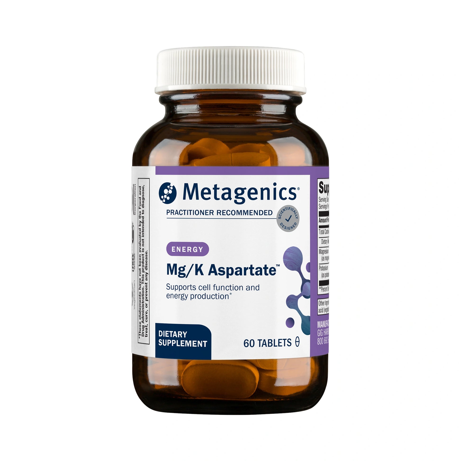 Metagenics Mg/K Aspartate 60 Tablets