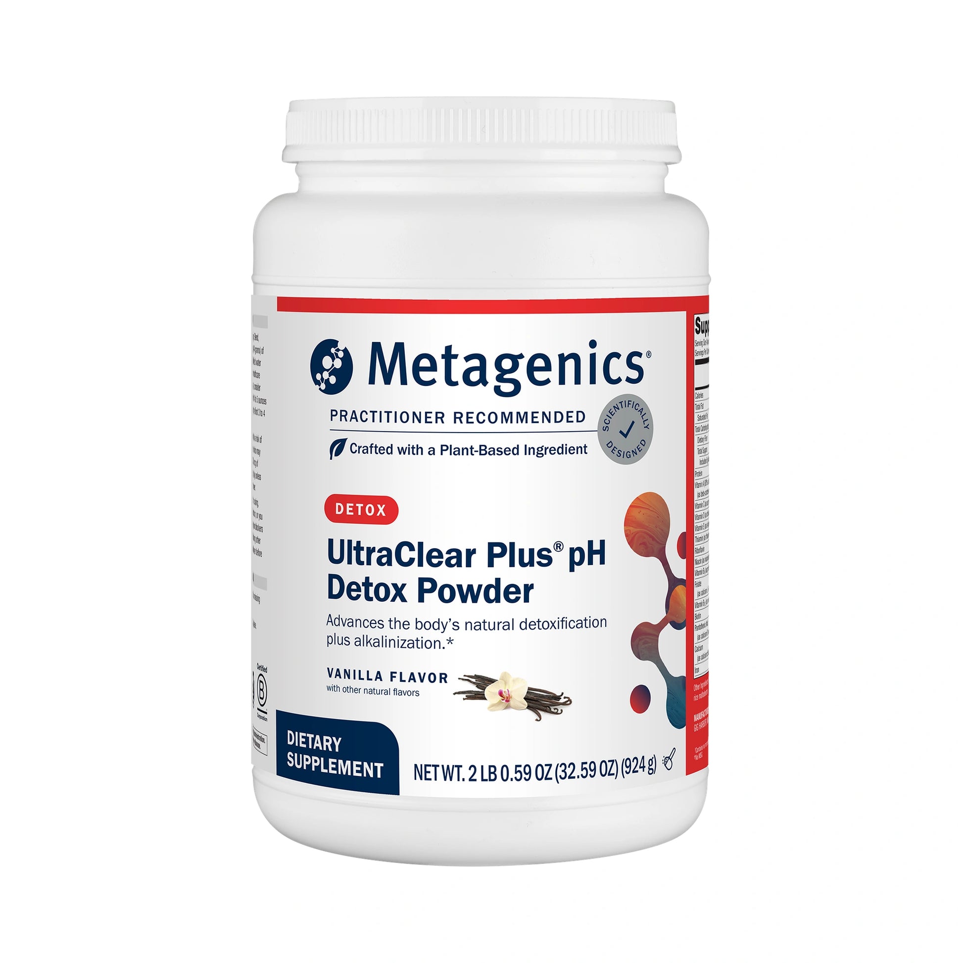 Metagenics UltraClear Plus pH Detox Powder Vanilla 924g
