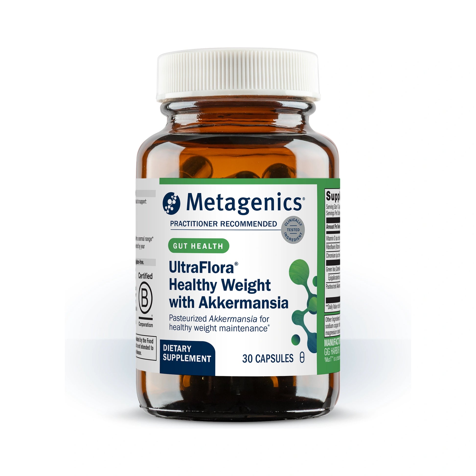Metagenics UltraFlora Healthy Weight with Akkermansia 30 Capsules
