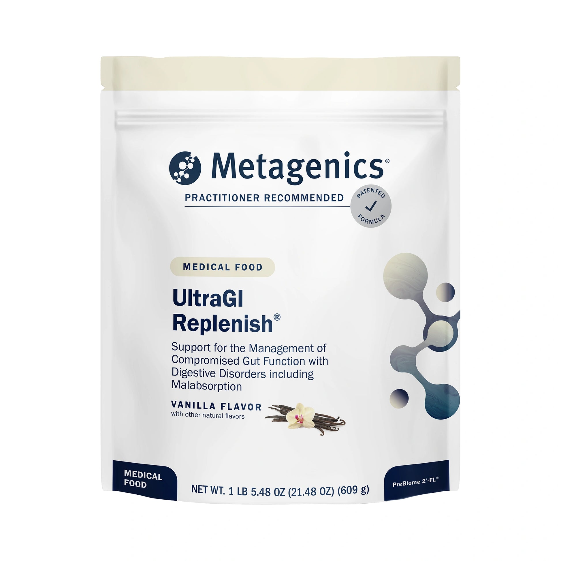Metagenics UltraGI Replenish Vanilla 609g