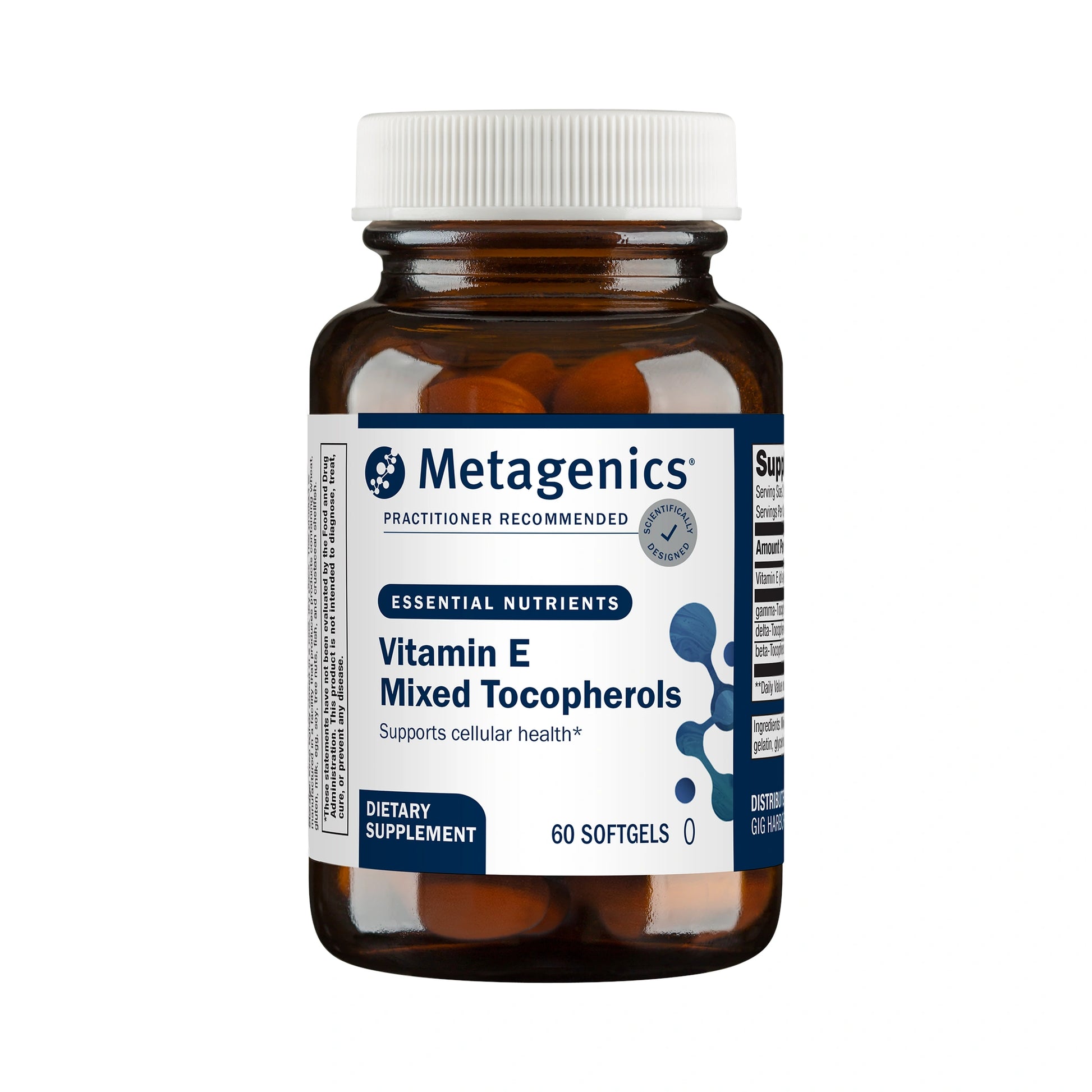 Metagenics Vitamin E Mixed Tocopherols 60 Softgels