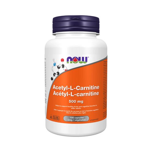 NOW Acetyl L-Carnitine 500mg 100 Veg Capsules