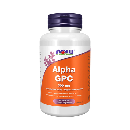 NOW Alpha GPC 300mg 60 Veg Capsules