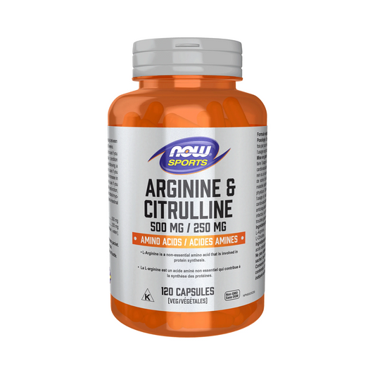 NOW Arginine & Citrulline 120 Veg Capsules
