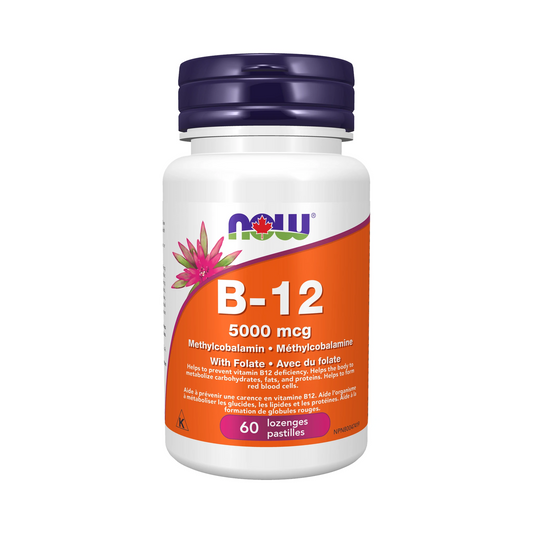 NOW B-12 Methylcobalamin 5000mcg 60 Lozenges