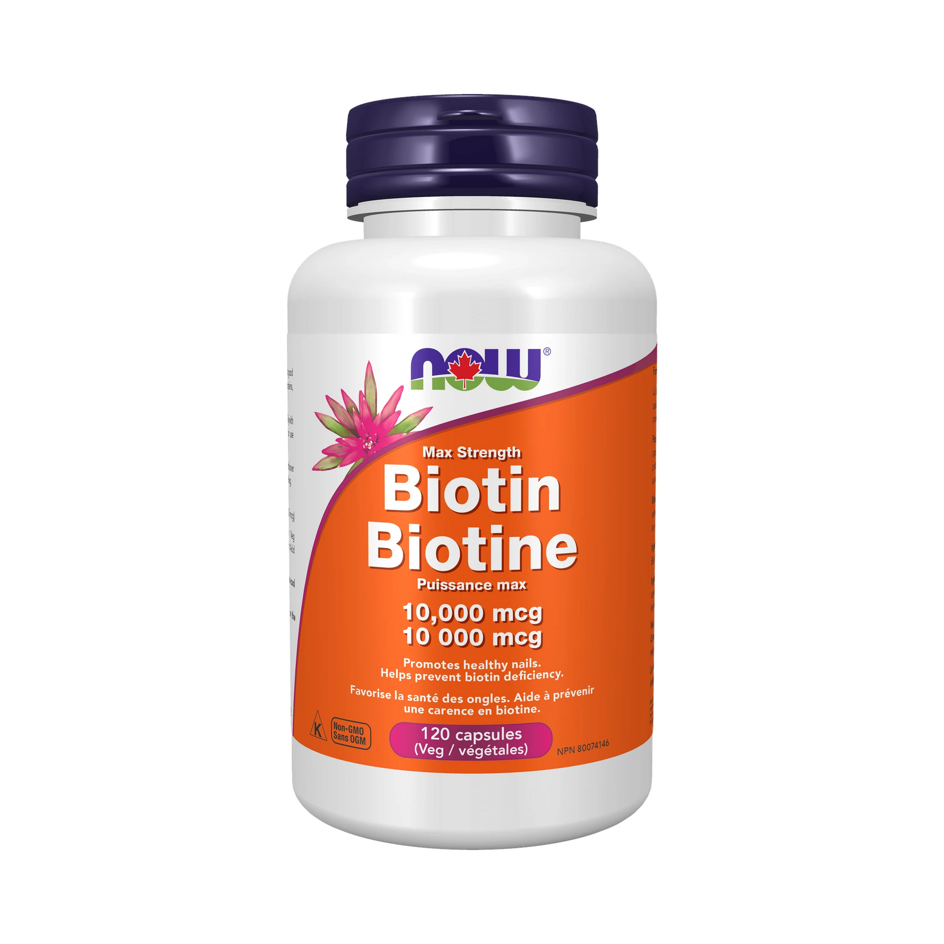 NOW Biotin 10,000mcg 120 Veg Capsules