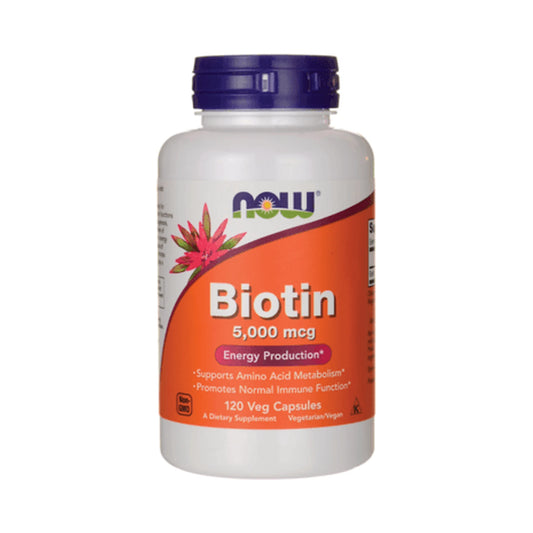 NOW Biotin 5,000mcg 120 Veg Capsules