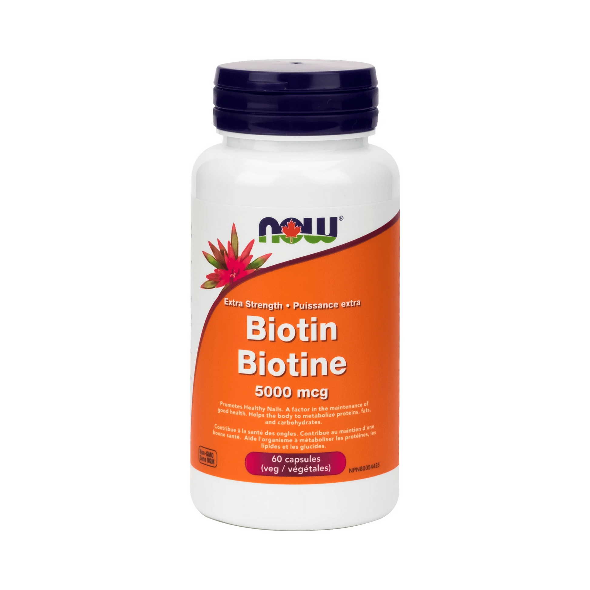 NOW Biotin 5,000mcg 60 Veg Capsules