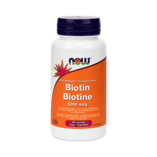 NOW Biotin 5,000mcg 60 Veg Capsules
