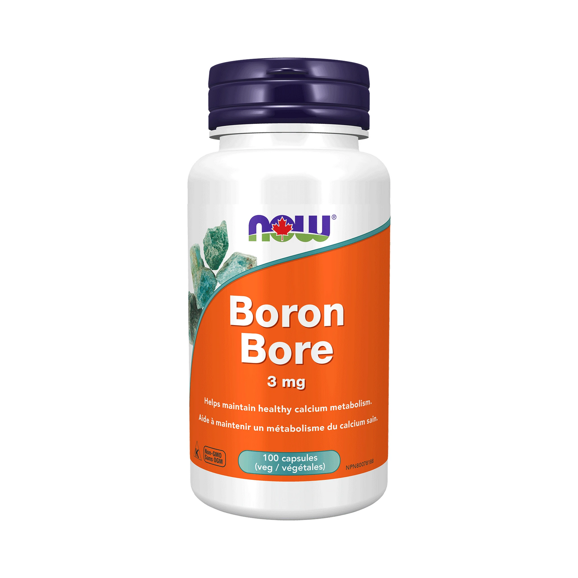 NOW Boron 3mg 100 Veg Capsules
