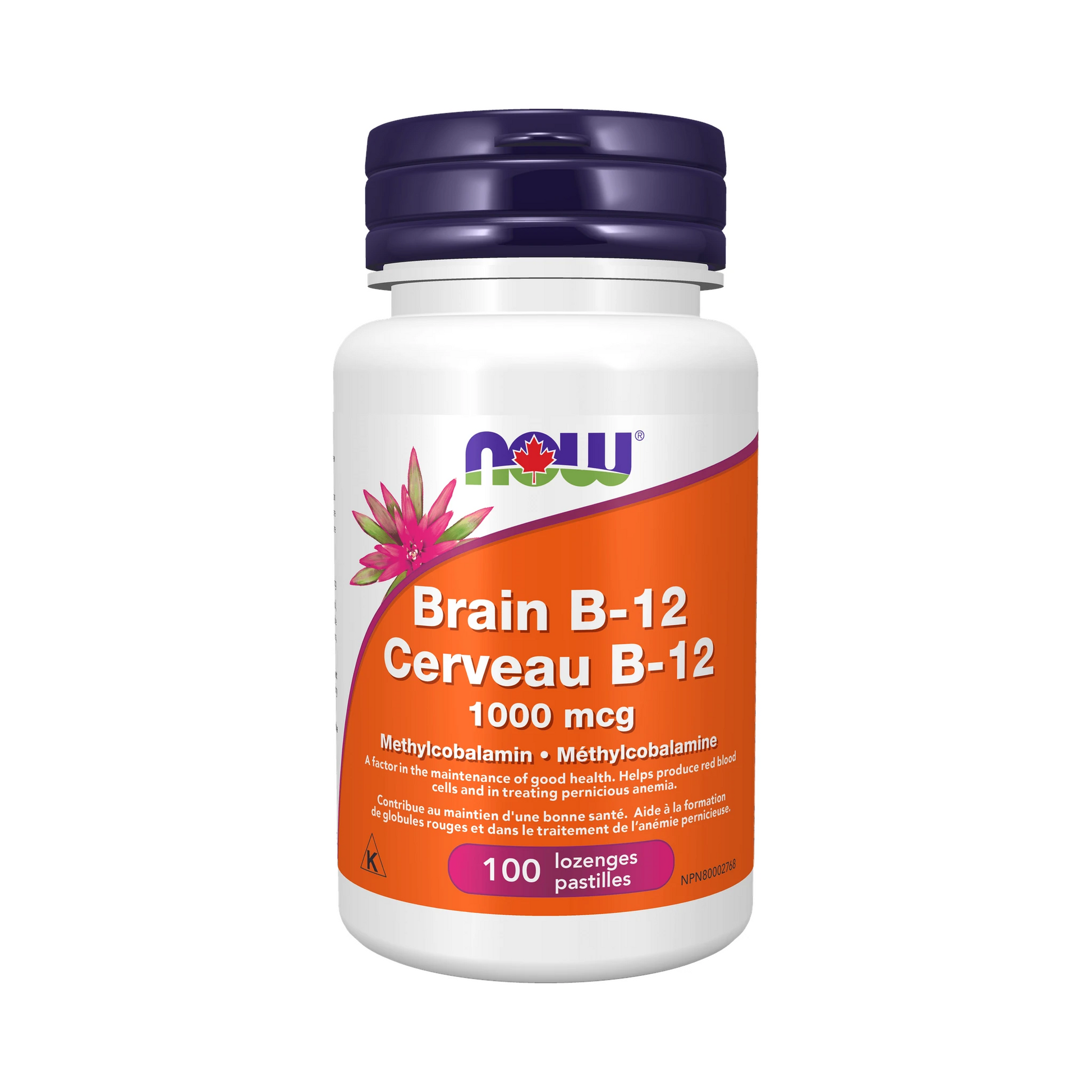 NOW Brain B-12 Methylcobolamin 1000mcg 100 Lozenges